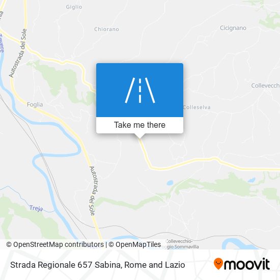 Strada Regionale 657 Sabina map