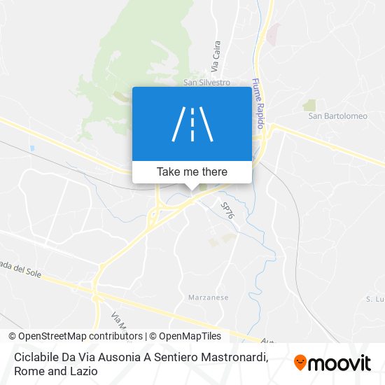 Ciclabile Da Via Ausonia A Sentiero Mastronardi map