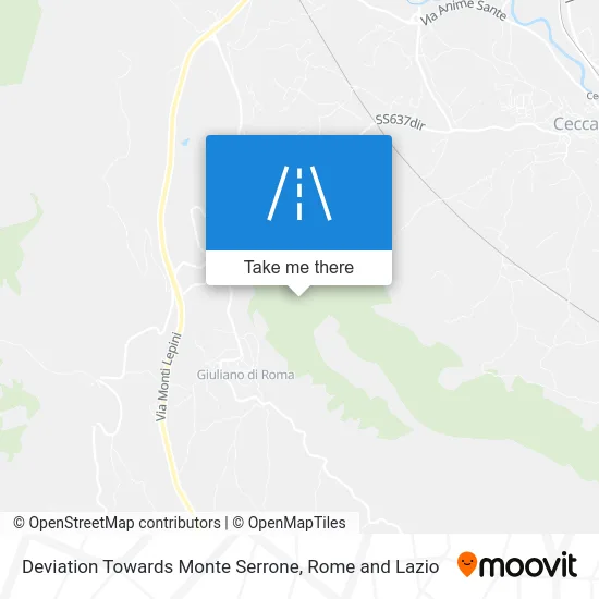 Deviation Towards Monte Serrone map