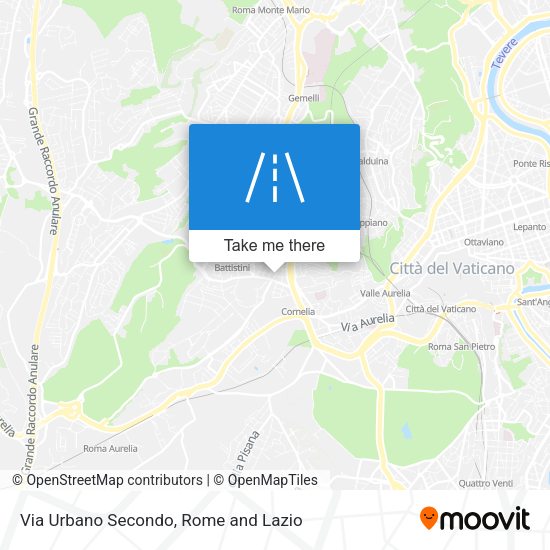 Via Urbano Secondo map