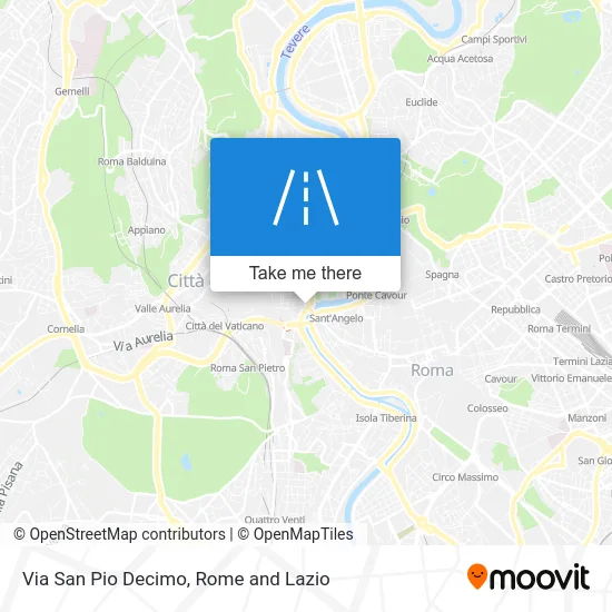 Via San Pio Decimo map
