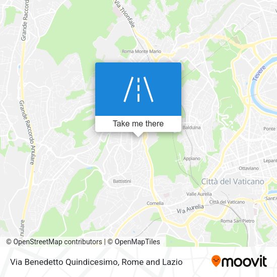 Via Benedetto Quindicesimo map
