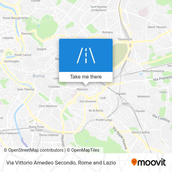 Via Vittorio Amedeo Secondo map