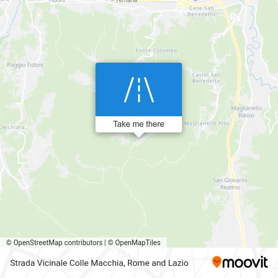 Colle Macchia Local Road map