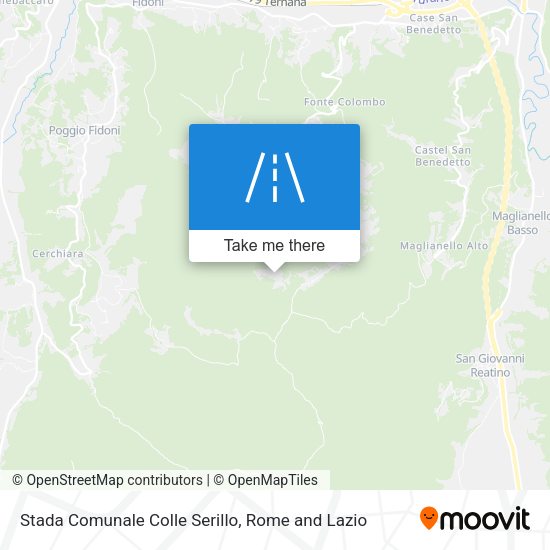 Stada Comunale Colle Serillo map