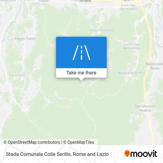 Stada Comunale Colle Serillo map