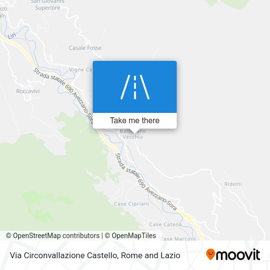 Via Circonvallazione Castello map