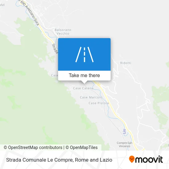 Strada Comunale Le Compre map