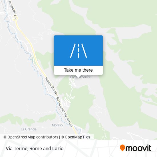 Via Terme map