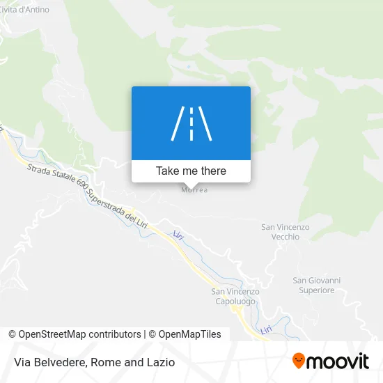 Belvedere Street map