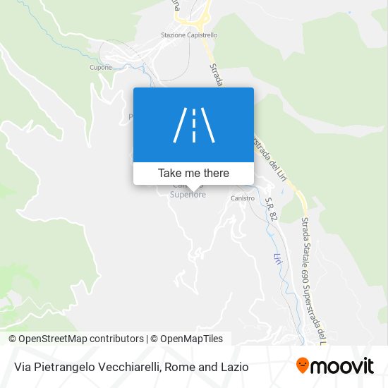 Via Pietrangelo Vecchiarelli map