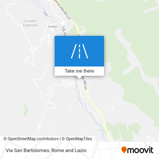 Via San Bartolomeo map