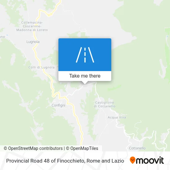 Provincial Road 48 of Finocchieto map