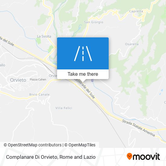 Complanare Di Orvieto map