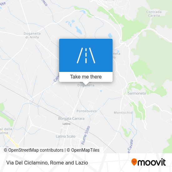 Via Del Ciclamino map
