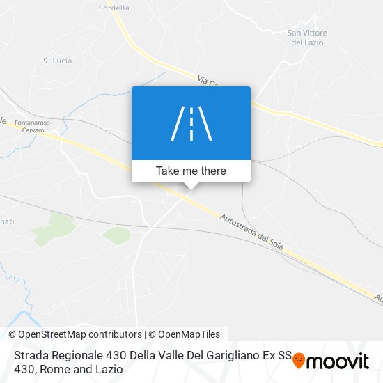 Strada Regionale 430 Della Valle Del Garigliano Ex SS 430 map