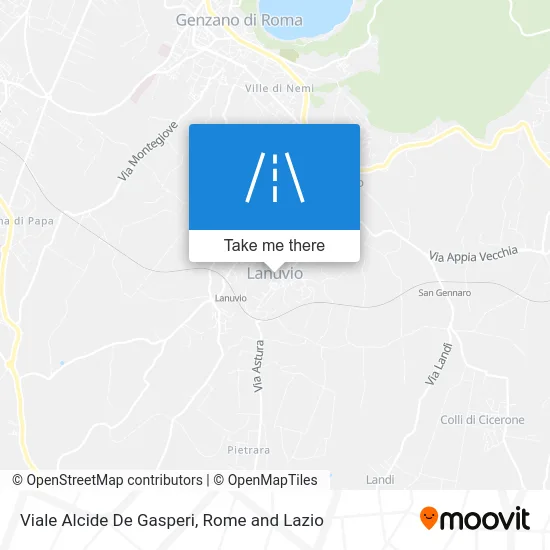 Alcide De Gasperi Avenue map