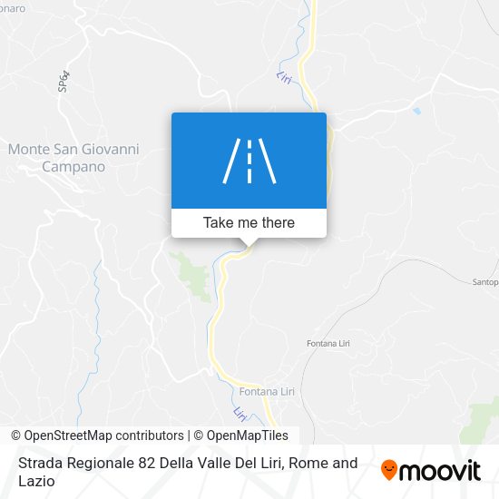 Strada Regionale 82 Della Valle Del Liri map