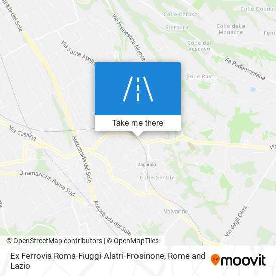 Ex Ferrovia Roma-Fiuggi-Alatri-Frosinone map