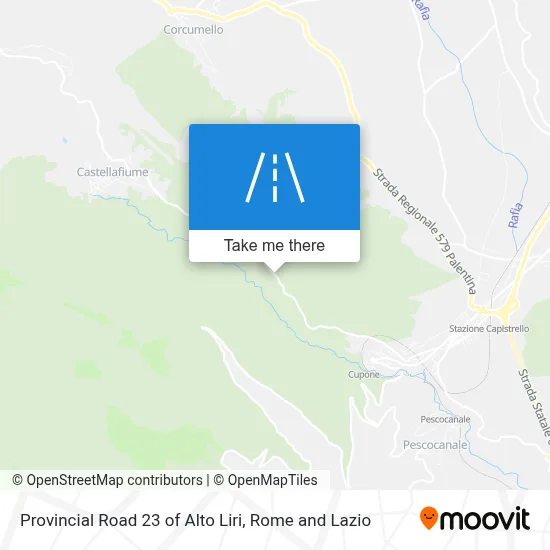 Provincial Road 23 of Alto Liri map
