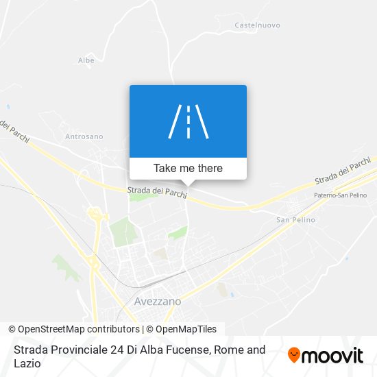 Strada Provinciale 24 Di Alba Fucense map