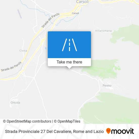 Provincial Road 27 of the Cavaliere map