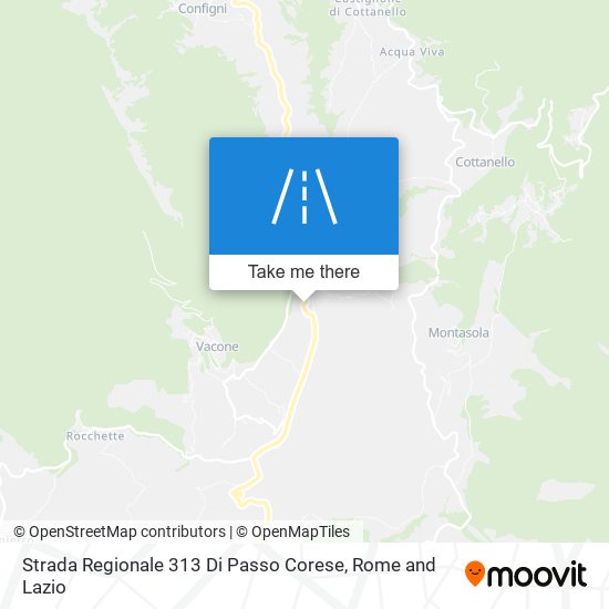 Strada Regionale 313 Di Passo Corese map