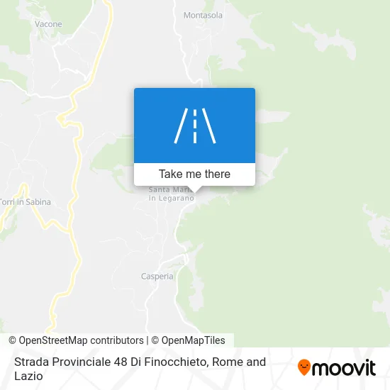 Provincial Road 48 of Finocchieto map
