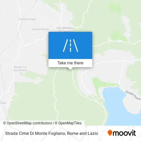 Cime Di Monte Fogliano Road map