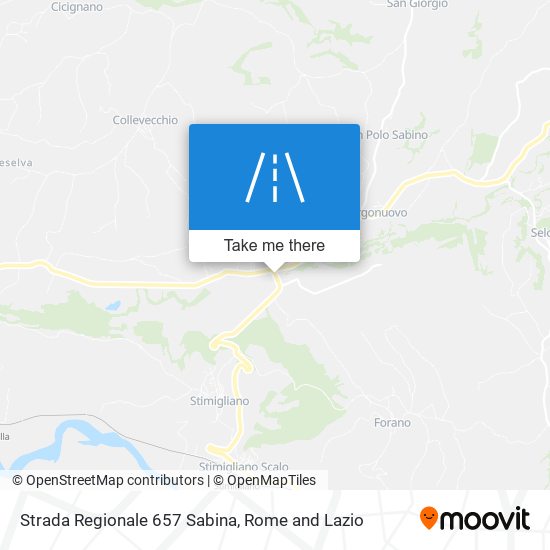 Strada Regionale 657 Sabina map