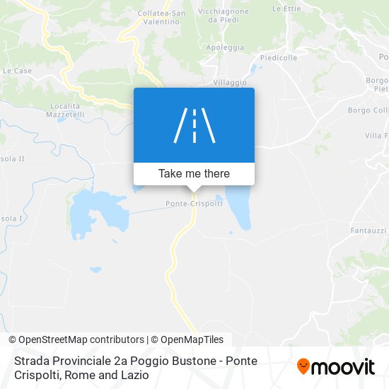 Strada Provinciale 2a Poggio Bustone - Ponte Crispolti map