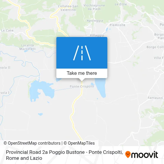 Provincial Road 2a Poggio Bustone - Ponte Crispolti map