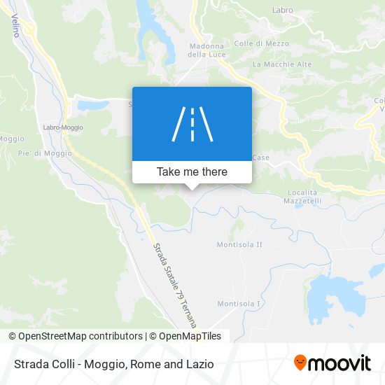 Strada Colli - Moggio map