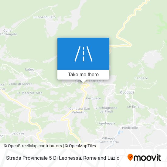 Strada Provinciale 5 Di Leonessa map