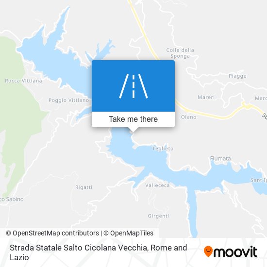 Strada Statale Salto Cicolana Vecchia map