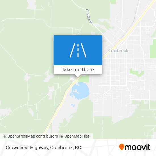 Crowsnest Highway map
