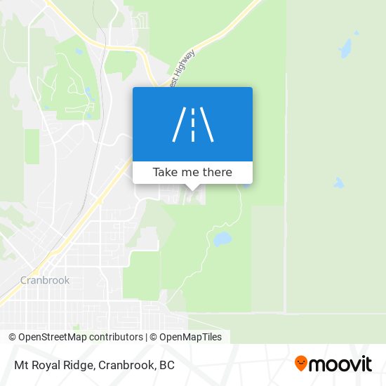 Mt Royal Ridge map