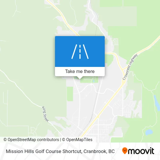 Mission Hills Golf Course Shortcut map
