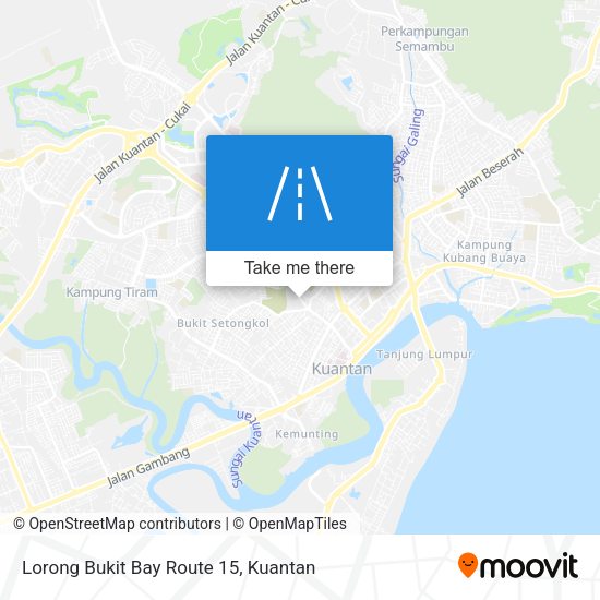 Lorong Bukit Bay Route 15 map