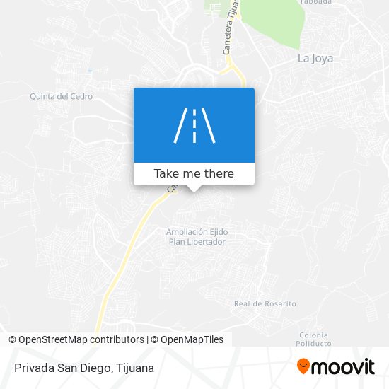 Privada San Diego map