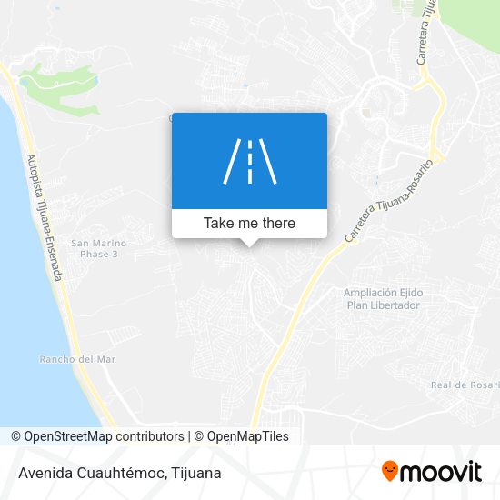 Avenida Cuauhtémoc map