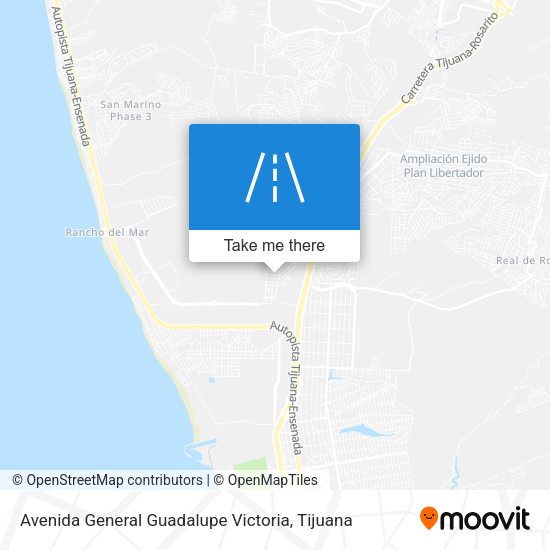Avenida General Guadalupe Victoria map
