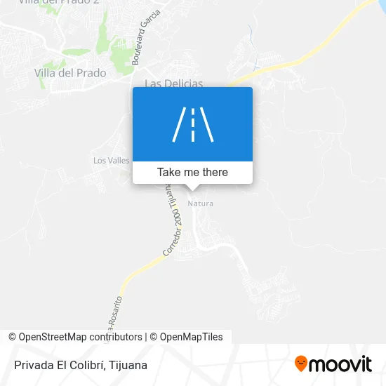 Privada El Colibrí map