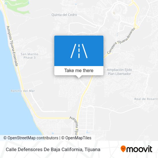 Calle Defensores De Baja California map