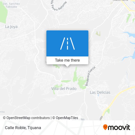 Mapa de Calle Roble