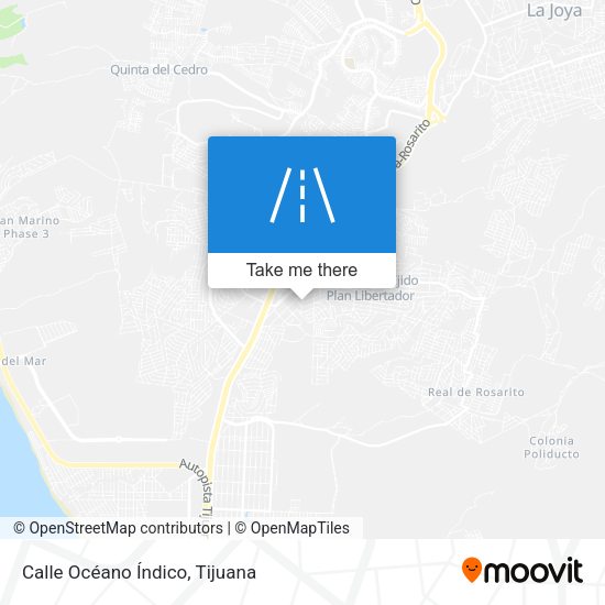 Mapa de Calle Océano Índico