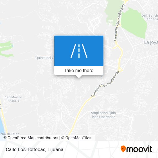 Calle Los Toltecas map