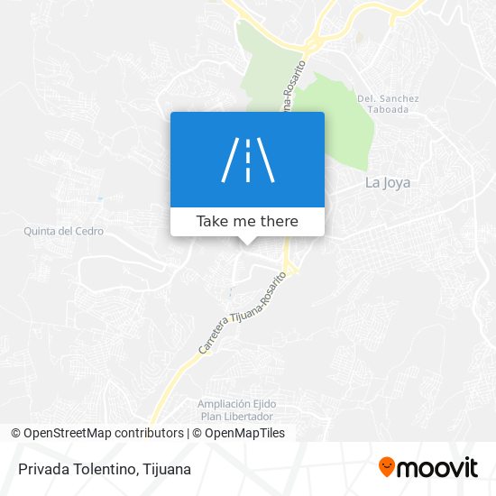 Privada Tolentino map