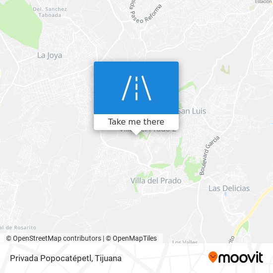 Privada Popocatépetl map