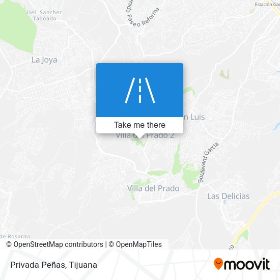 Mapa de Privada Peñas